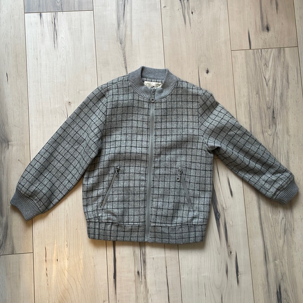 Wool Plaid Bomber sz 120cm